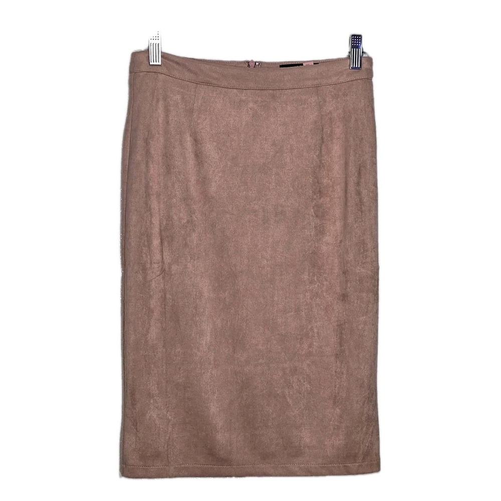 Lulus GUC Faux Suede Pencil Skirt Pink Blush Size S Coquette‎ Y2K Chic